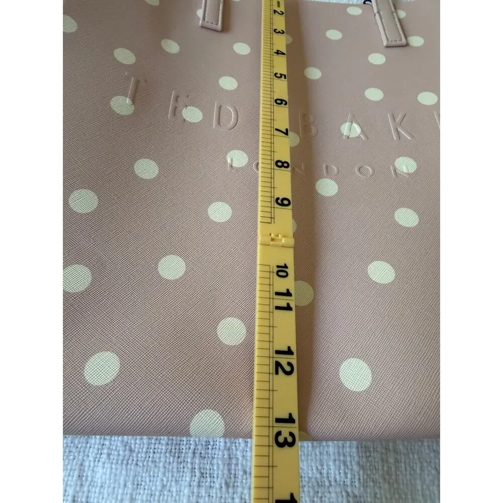 Ted Baker NEW Soocon Pink with Cream Polka Dot Tote